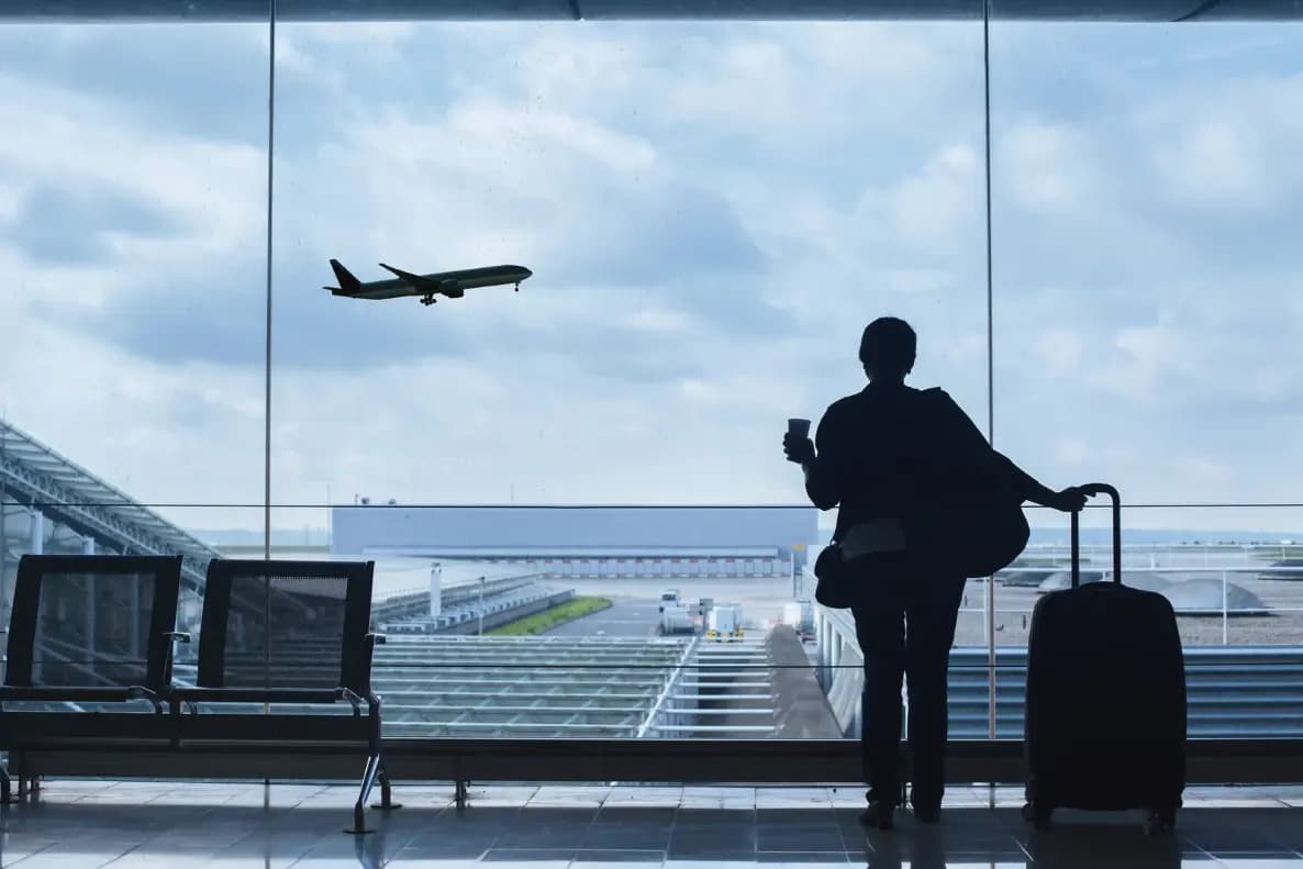 Traveler at airport